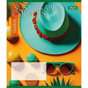 Тетрадь в линию 96 листов, цветная обложка, дизайн: Sustainable choices 1 Вересня 766769