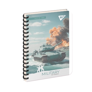 Блокнот В6, 144 сторінки в клітинку, пластикова обкладинка Military 681981 Yes