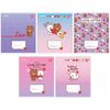 Тетрадь в клетку 12 листов, цветная обложка, дизайн: Line Friends. Love letter Yes 766920