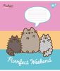 Зошит в косу лінію 12 аркушів, кольорова обкладинка, дизайн: Pusheen Yes 766937