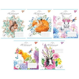 Тетрадь в линию 12 листов, цветная обложка, дизайн: Sunny spring Yes 766952