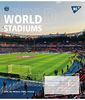 Зошит в лінію 24 аркуші, кольорова обкладинка, дизайн: World stadium Yes 767050