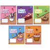 Тетрадь в косую линию 12 листов, цветная обложка, дизайн: Candy sweet 1 Вересня 767201