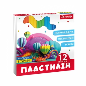 Пластилін, 12 кольорів, 240 г Classic 540671 1 Вересня