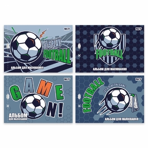 Альбом для рисования А4, 12 листов с перфорацией, 100 г/м2, микс Football 130615 Yes