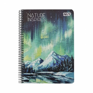 Блокнот А5, 80 страниц в клетку, обложка картон твердый Nature inspires 152266 Yes