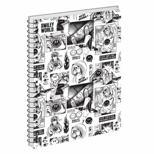 Книга канцелярская А4, 80 страниц в клетку, обложка картон мягкий Smiley World Keep smiling 152268 Yes