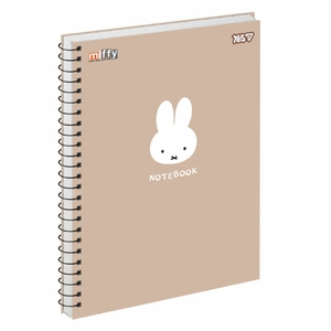 Книга канцелярская А4, 80 страниц в клетку, обложка картон мягкий Miffy 152271 Yes