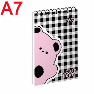 Блокнот А7, 80 сторінок в клітинку, обкладинка картон твердий Cute bear 152358 Yes