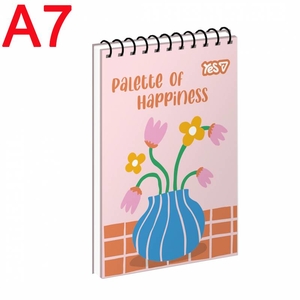 Блокнот А7, 80 сторінок в клітинку, обкладинка картон твердий Palette of happiness 152359 Yes