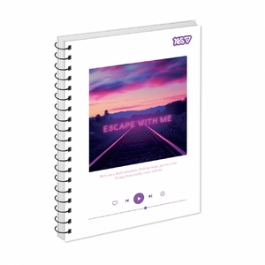Блокнот А5, 80 сторінок в клітинку, обкладинка картон м'який Neon horizon 152444 Yes