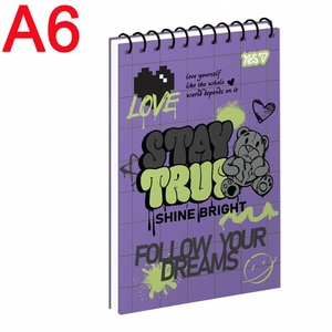 Блокнот А6, 80 сторінок в клітинку, обкладинка картон твердий Follow Your Dreams 152486 Yes