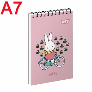 Блокнот А7, 80 сторінок в клітинку, обкладинка картон твердий Miffy: Soft World 152513 Yes