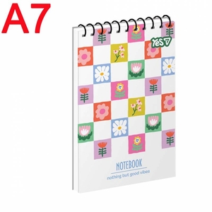 Блокнот А7, 80 страниц в клетку, обложка картон твердый Blooming Joy 152524 Yes