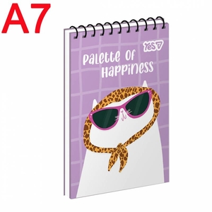 Блокнот А7, 80 страниц в клетку, обложка картон твердый Funky Mood 152533 Yes