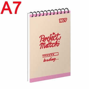 Блокнот А7, 80 сторінок в клітинку, обкладинка картон твердий Perfect Match 152551 Yes