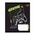 Зошит в косу лінію 12 аркушів, кольорова обкладинка, дизайн: Game Yes 768666