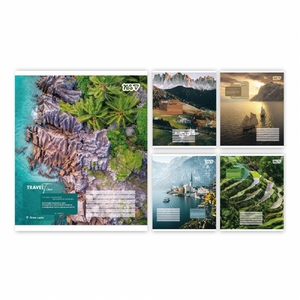 Тетрадь в линию 48 листов, цветная обложка, дизайн: Travel line Yes 768823