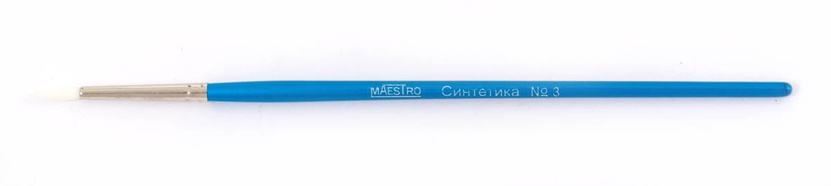 Пензлик художній №3 синтетика, круглий Maestro 1 Вересня