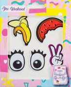Набор объемных наклеек: глаза, банан Patch stiker 554314 Yes