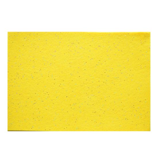 Фетр жовтий B4, 10 аркушів, щільність 170 г/м2, Soft, з глітером Santi