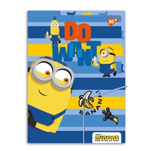 Папка А4 на гумці, з кольоровими роздільниками Minions 492100 Yes
