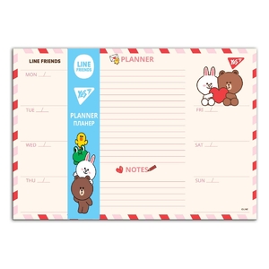 Планер дитячий недатований А4, 52 сторінки в лінію Line Friends 252177 Yes