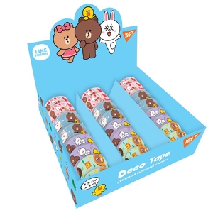 Лента самоклеящаяся бумажная, ширина 1,5 см, длина 5 м, микс Line Friends 742880 Yes