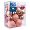 Елочные шары, 39 шт в упаковке, розовые №2 974440 Novogod'ko