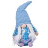 Новорічна м'яка іграшка, розмір 40 см Гном дівчинка в блакитному 974638 Novogod'ko