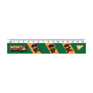 Линейка пластиковая, 15 см Ninja 370646 Yes
