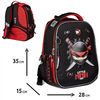 Рюкзак шкільний каркасний Ninja H-100 559749 Yes, ортопедична спинка, світловідбиваючі елементи, нагрудний ремінь