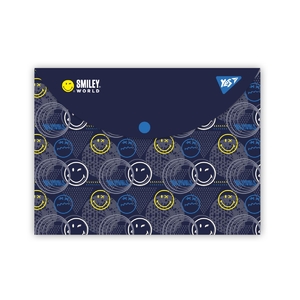 Папка-конверт А4, на кнопці Smiley World 492195 Yes