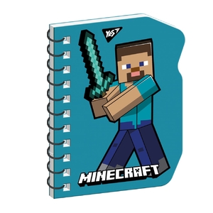 Блокнот В7, 60 страниц в клетку, картонная обложка Minecraft Steve 151810 Yes
