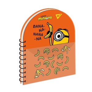Блокнот В6, 100 сторінок в крапку, картонна обкладинка, з кишенею Minions 151793 Yes
