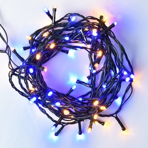 Гірлянда світлодіодна, електрична, довжина 4,9 м, 70 LED ламп, жовто-синя 8 режимів Нитка 974845 Yes! Fun