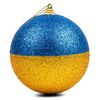 Ялинкова куля, розмір 12 см, пінопласт Жовто-блакитна 974891 Novogod'ko
