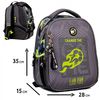 Рюкзак шкільний каркасний Football H-100 559554 Yes, ортопедична спинка, світловідбиваючі елементи, нагрудний ремінь