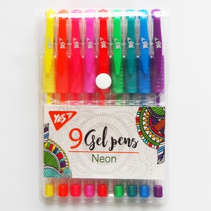 Набор гелевых ручек, 9 цветов, 0,8 мм Neon 420432 Yes