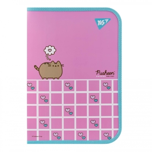 Папка А4, на молнии, с внутренним карманом Pusheen Hearts 492222 Yes