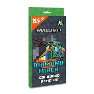 Карандаши цветные, 12 цветов Minecraft Diamond Miner 290720 Yes