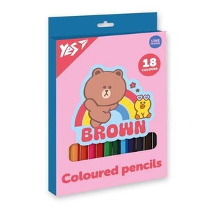 Олівці кольорові, 18 кольорів Line Friends Choco and Sally 290734 Yes