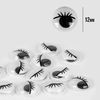 Глазки самоклеящиеся черные с ресницами, 12 мм, 30 шт в упаковке, микс 954648 Santi