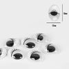 Глазки самоклеящиеся черные с ресницами, 12х16 мм, 30 шт в упаковке, микс 954650 Santi