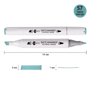 Скетч-маркер бірюзово-зелений SA-57 Professional 390874 Santi