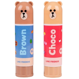Клей-карандаш, 15 г, PVP-основа, микс Line Friends 320291 Yes