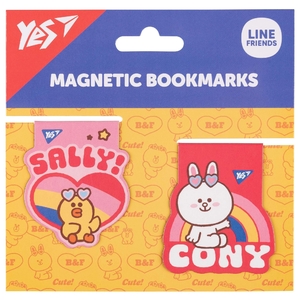 Закладки магнітні, 2 шт в наборі Line Friends Sally and Cony 708108 Yes