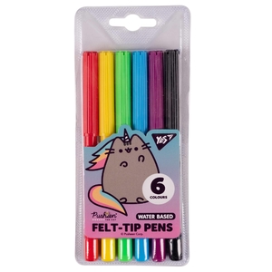 Фломастери, 6 кольорів, на водній основі Pusheen rainbow 650540 Yes