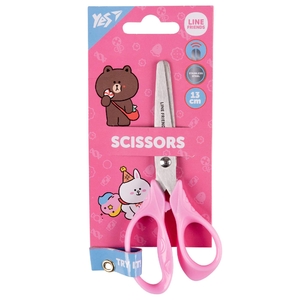 Ножиці дитячі, 13 см, з ергономічними ручками Line Friends 480446 Yes
