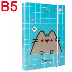 Папка для зошитів картонна В5, на резинці Pusheen 500239 Yes